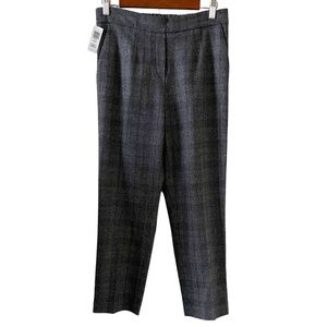 Babaton Aritzia NEW Conan Wool & Cashmere Blend Pull On Plaid Pants Size 8